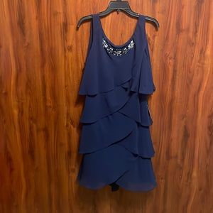 NWT Missy SLNY 2 piece cocktail dress dark blue